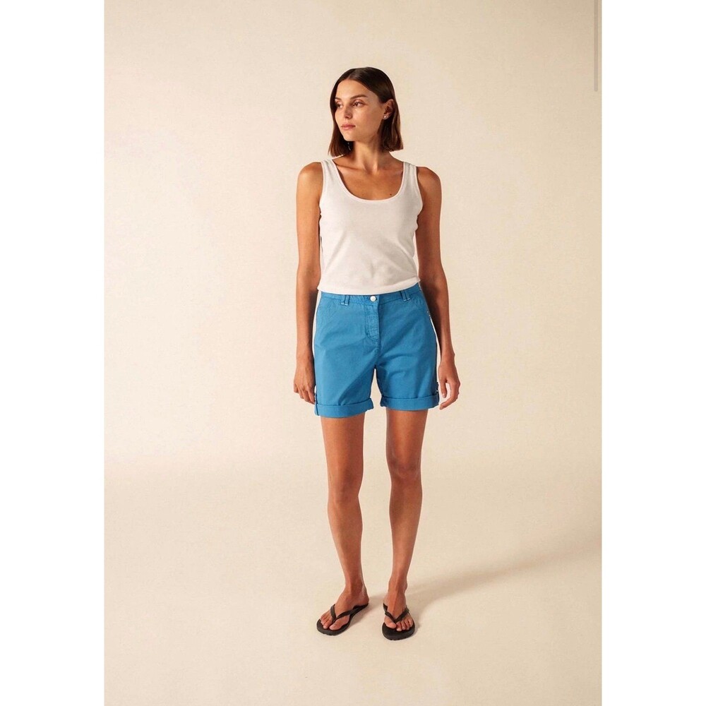 Saint James Marie Couleur shorts in Flot blue- size US 8
